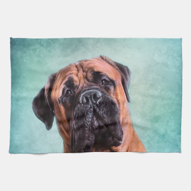 Linge De Cuisine Chien de Bullmastiff (Horizontal)