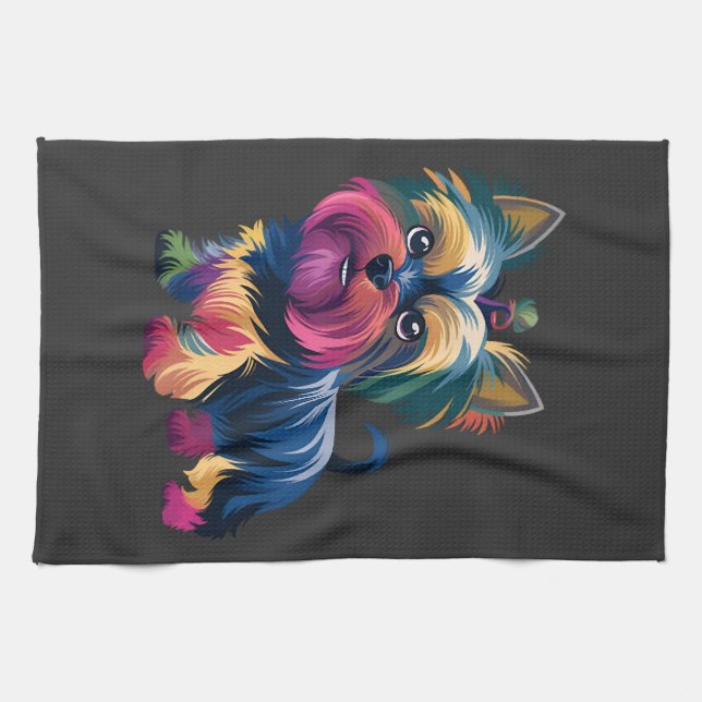 Linge De Cuisine Chien de Graffiti Urbain (Horizontal)