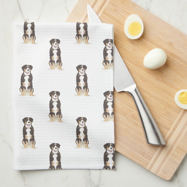 Linge De Cuisine Chien de montagne Entlebucher (Quart Plié)