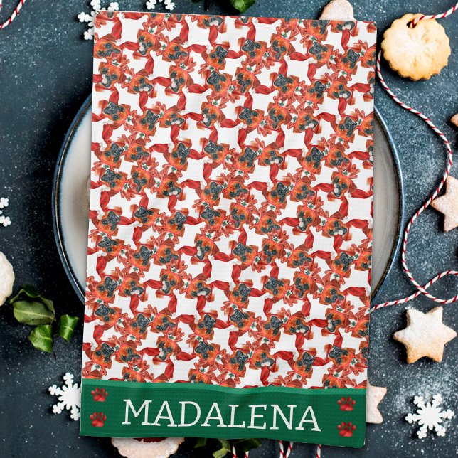 Linge De Cuisine Chien de Noël Boxer (Créateur téléchargé)