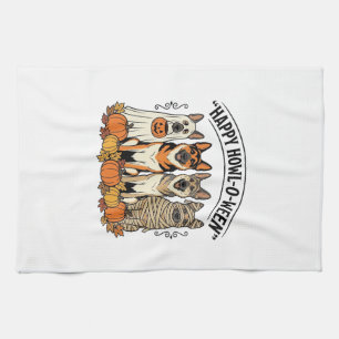 Linge De Cuisine Chien d'Halloween Joyeux Howl-O-Ween Vintage Berge