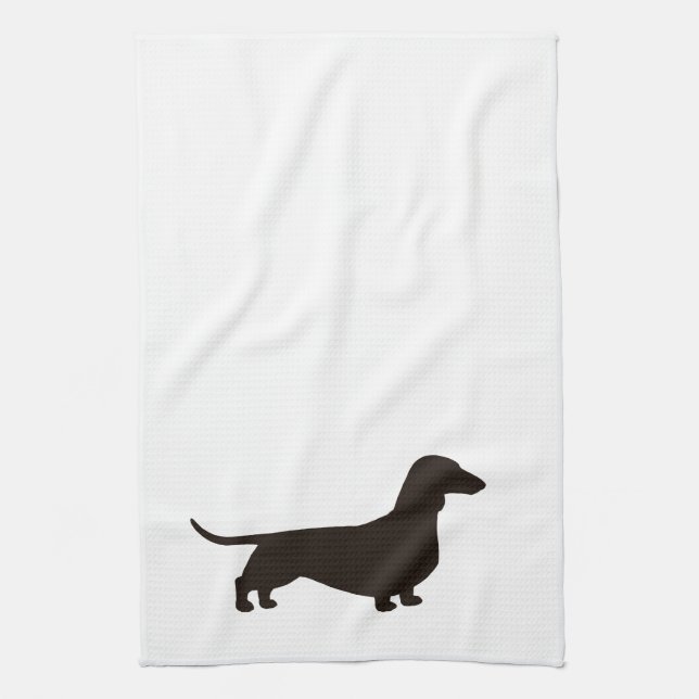 Linge De Cuisine Chien Doxie Dachsie de saucisse de silhouette de (Vertical)