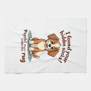 Linge De Cuisine Chien Drôle Chaussettes Cachées Citation Vintage D