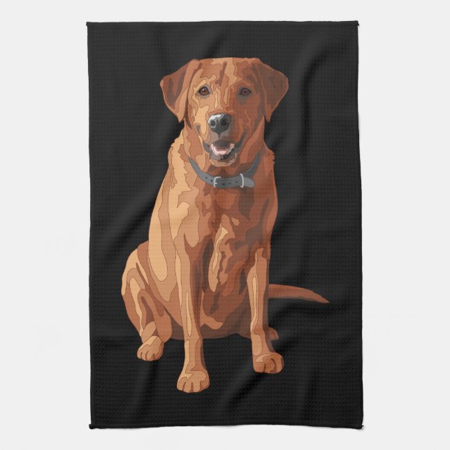 Linge De Cuisine Chien du Labrador jaune rouge renard (Vertical)