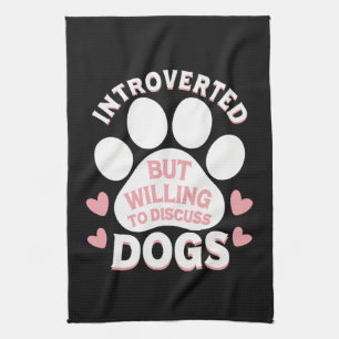 Linge De Cuisine Chien Introverti Mais Prêt à Discuter des Chiens
