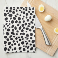 Chien noir et blanc Dalmatien Motif Abstrait