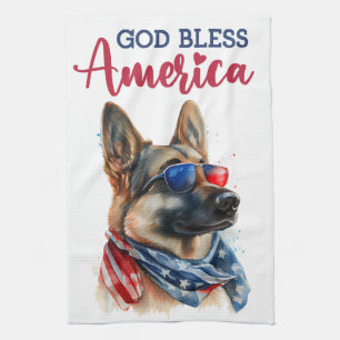 Linge De Cuisine Chien Patriotique - Berger Allemand
