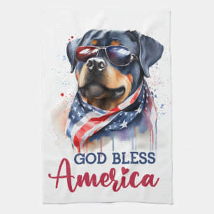 Linge De Cuisine Chien patriotique Rottweiler