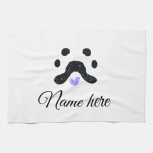 Linge De Cuisine Chien patte noir animal ajouter nom texte animal p