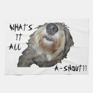 Linge De Cuisine Chien "QU'EST-CE QUE C'EST QUE DE LA NEIGE ? ?" Se