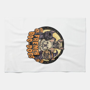 Linge De Cuisine Chiens de bouh français Halloween conception de bo