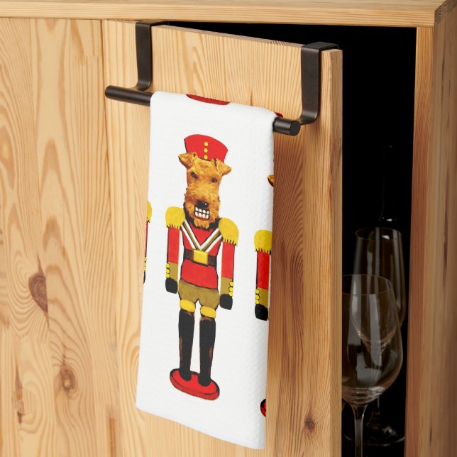 Linge De Cuisine Chiens de Noël Casse-Noisette (Pliage en tiers)