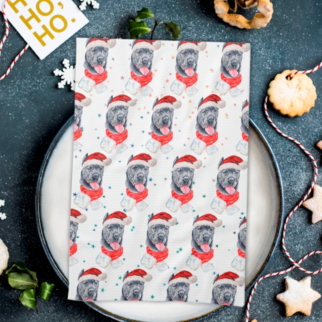 Linge De Cuisine Chiens de race Cane Corso Étoiles de Noël (Créateur téléchargé)