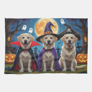 Linge De Cuisine Chiens du Labrador Citrouille Halloween Funny