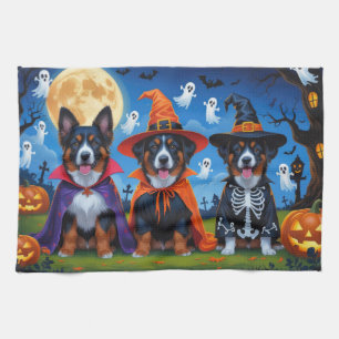 Linge De Cuisine Chiens Malinois belges Citrouille Halloween Funny
