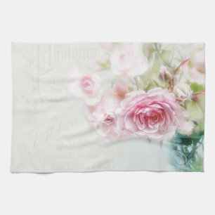Linge De Cuisine Chiffon de vaisselle « shabby rose "