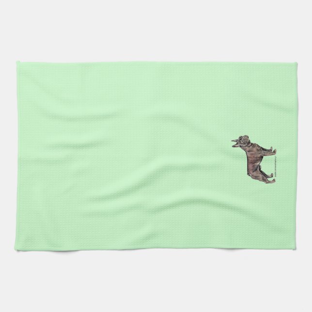 Linge De Cuisine Chiffre de taureau français (Horizontal)