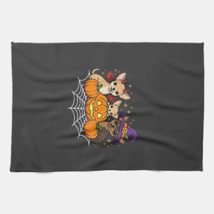 Linge De Cuisine Chihuahua Halloween Citrouille Sorcière Chien Desi