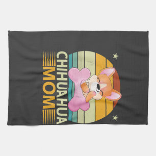 Linge De Cuisine Chihuahua Vintage Maman Amoureux de Chien Fête des