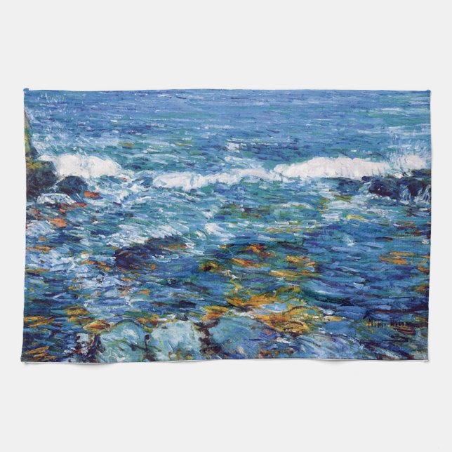 Linge De Cuisine Childe Hassam - Île Duck depuis Appledore (Horizontal)