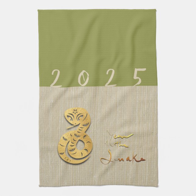 Linge De Cuisine Chinese Snake Year 2025 choisir la couleur KT (Vertical)