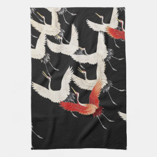 Linge De Cuisine Chinoiserie Grue volante Zen Kimono minimaliste Ar