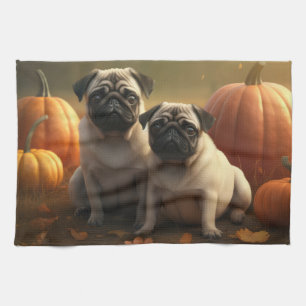Linge De Cuisine Chiots Carlin Délice d'Automne Citrouille