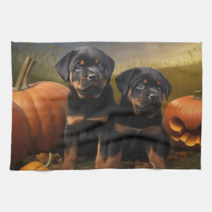 Linge De Cuisine Chiots Rottweiler Délice d'Automne Citrouille