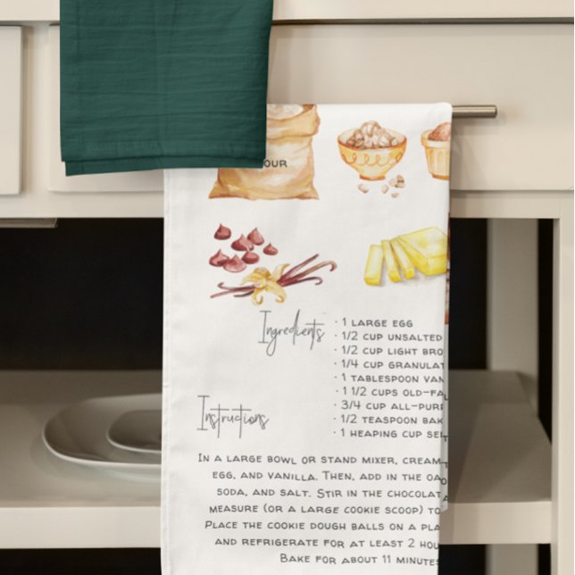 Linge De Cuisine Chocolat chip avoine biscuit | Heirloom de la rece (Créateur téléchargé)