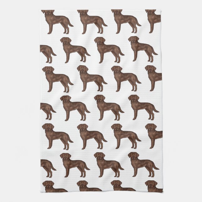 Linge De Cuisine Chocolat Labrador Retriever Brown Lab Dog Motif (Vertical)