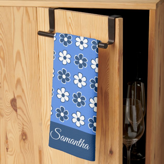 Linge De Cuisine Choisissez vos propres couleurs - Fun Retro Flower (Pliage en tiers)