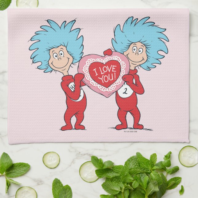 Linge De Cuisine Chose Un Chose Deux Je T'Aime (Plié)