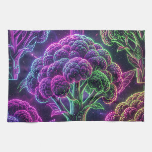 Linge De Cuisine Chou-fleur néon Cyberpunk Galaxy