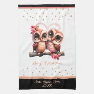 Linge De Cuisine Chou mignonne paire en amour Valentine nom personn