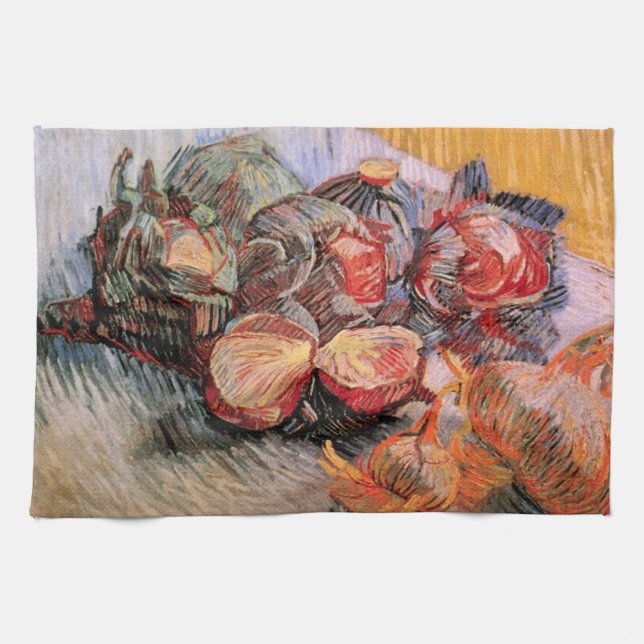 Linge De Cuisine Choux rouges et oignons par Vincent van Gogh (Horizontal)