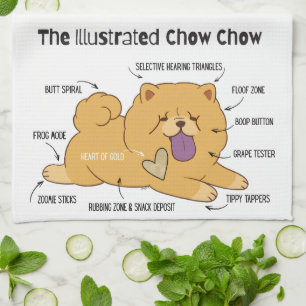 LINGE DE CUISINE CHOW ILLUSTRÉ