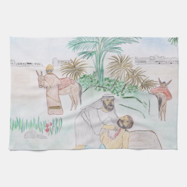 Linge De Cuisine Christian Artwork Le bon samaritain (Horizontal)