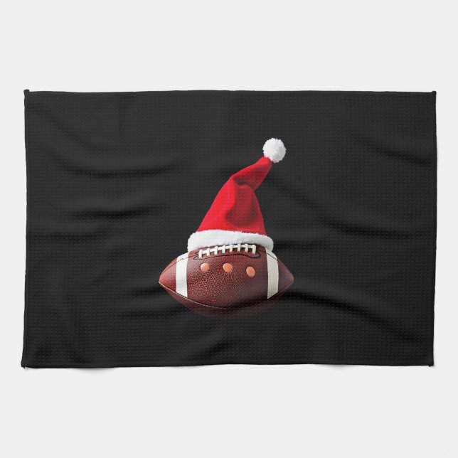Linge De Cuisine Christmas American Football Ball Santa Hat (3) (Horizontal)