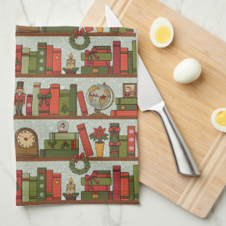 Linge De Cuisine Christmas Bookshelf Tea Towel