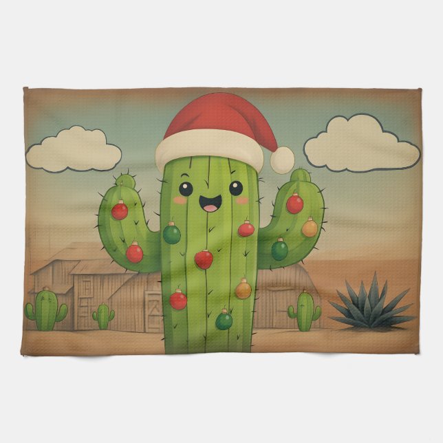 Linge De Cuisine Christmas Cactus (Horizontal)