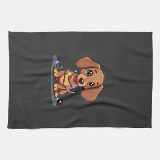Linge De Cuisine Christmas Dachshund Lights (1)