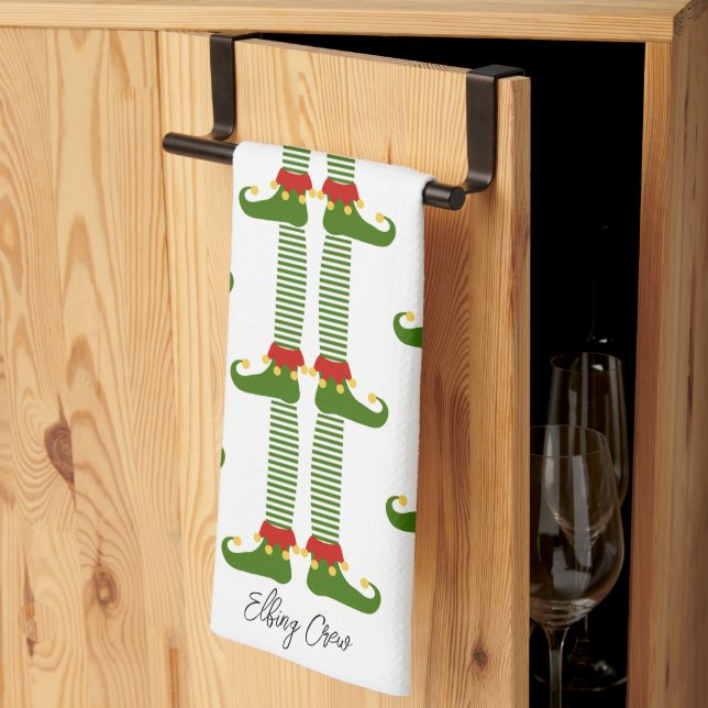 Linge De Cuisine Christmas Elves Holiday ELFING CREW Festive Fun (Pliage en tiers)