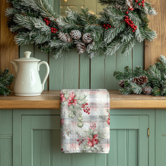 Linge De Cuisine Christmas Floral Tartan Plaid |