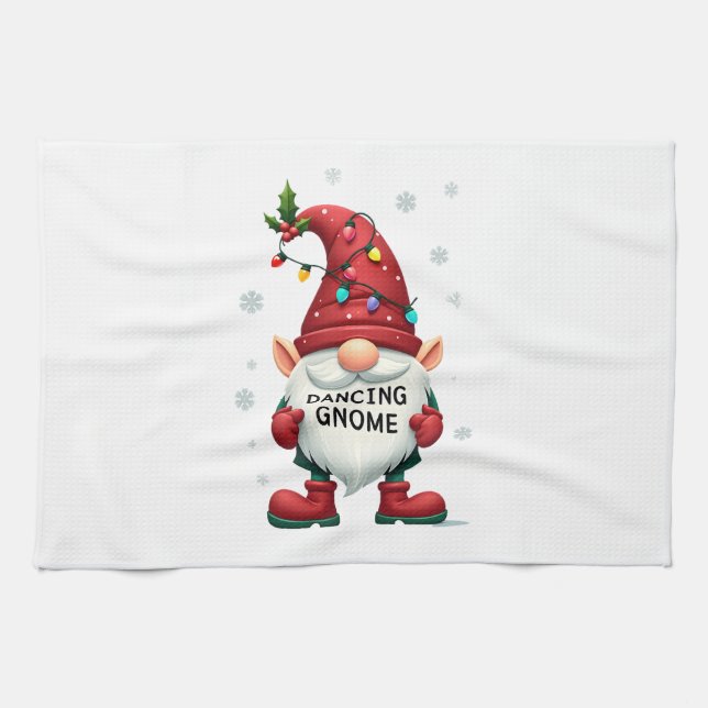 Linge De Cuisine Christmas Gnome Dancing Gnome Family Christmas (2) (Horizontal)