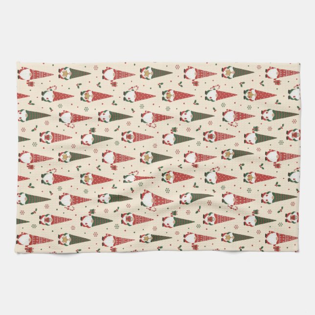 Linge De Cuisine Christmas Gnome Party Pattern (Horizontal)