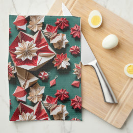 Linge De Cuisine Christmas origami handicrafts 11 - KItcen Towel