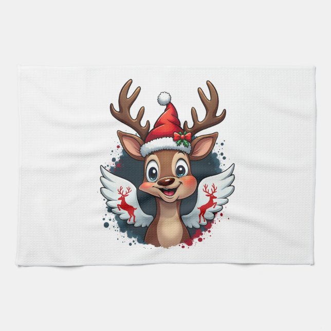 Linge De Cuisine christmas Reindeer (1) (Horizontal)