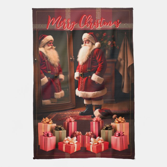 Linge De Cuisine Christmas Santa Claus (Vertical)