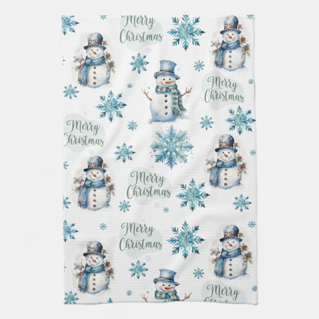 Linge De Cuisine Christmas Snowman (Vertical)