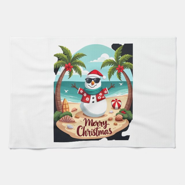 Linge De Cuisine christmas Snowman (2) (Horizontal)